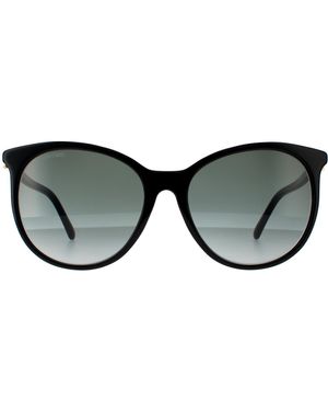 Jimmy Choo Round Copper Dark Gradient Sunglasses - Black
