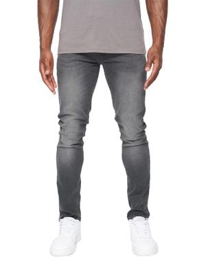 Crosshatch Barbeck Slim Jeans Wash) - Grey