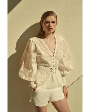 Karen Millen Essential Techno Woven Short - Natural