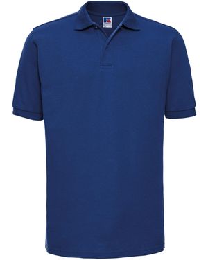 Russell Ripple Collar & Cuff Short Sleeve Polo Shirt (Bright Royal) - Blue