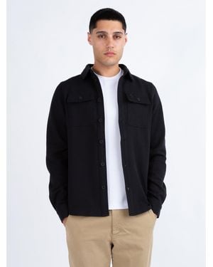 Luke 1977 Haines Premium Textured Twin Pocket Overshirt - Blue