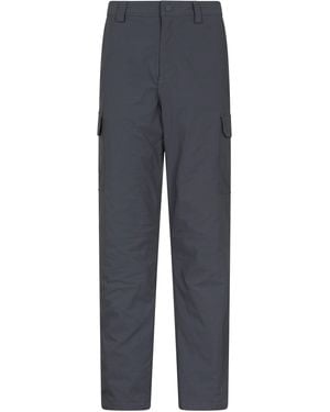 Mountain Warehouse 'Winter Delta' Fleece Lined Short Trouser Lightweight Quick Dry Trousers Polyamide - Blue