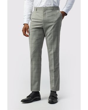 Ted Baker Flat Fronted Slim Fit Suit Trousers - Grey