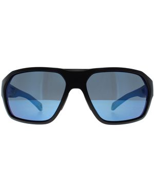 Smith Wrap Matte Mirror Polarized Chromapop Deckboss - Blue