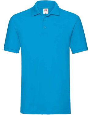 Fruit Of The Loom Premium Katoenen Piqué Poloshirt (azuurblauw)