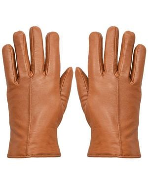Infinity Leather Thermal Gloves - Brown