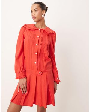 Sister Jane Collar Mini Dress - Red