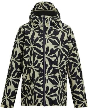 Regatta Ladies Bayletta Abstract Floral Waterproof Jacket (Multicoloured) - Black