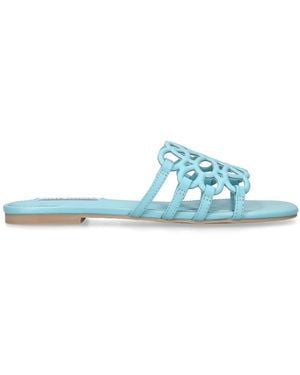 Steve Madden Leather Lotus Sandals - Blue