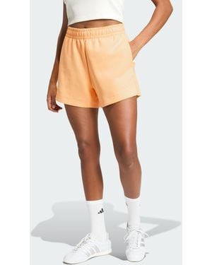 adidas Soft Lux Loose Shorts - White