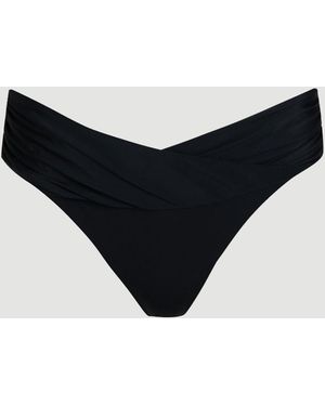 Karen Millen Wrap Detail Bikini Bottom - Black