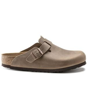 Birkenstock Boston Oiled Nubuck Leather Clogs - Brown