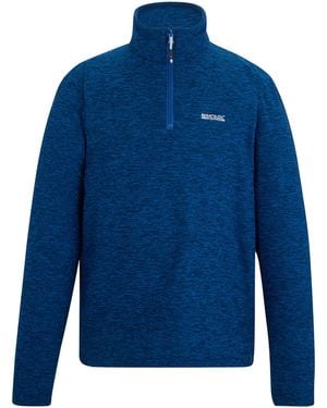 Regatta Thompson Marl Half Zip Fleece Jacket (Olympian) - Blue