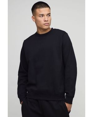 BoohooMAN Basic Regular Fit Crew Neck Sweatshirt - Blue