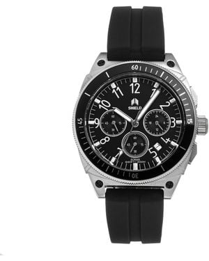 Shield Sonar Chronograph Strap Watch W/Date - Black