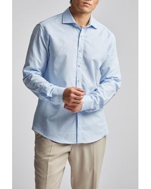 Limehaus Plain Linen Shirt - Blue