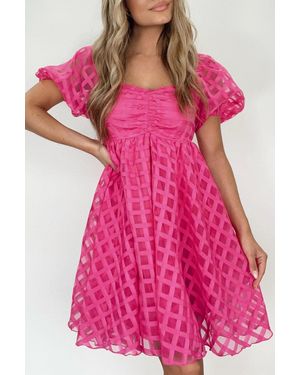 Everyday the Label Sleeve Mini Dress - Pink