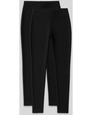 TOMMY LIFE Cotton Elastane Leggings - Black