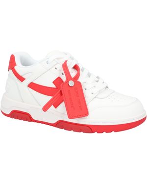 Off-White c/o Virgil Abloh Off Out Of Office Coral' Leather (Archived) - Red