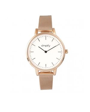 Simplify The 5800 Mesh Bracelet Watch - White
