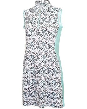 Calvin Klein G Zip Neck Knee Length Shift Dress - Blue