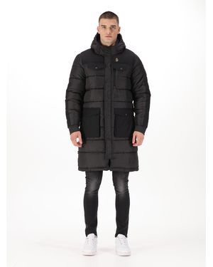 Luke 1977 Dreward Long Line Padded Coat - Black