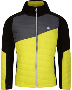 Dare 2b Touring Contrast Panel Hybrid Jacket (Neon Spring/ - Yellow