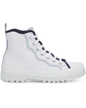 Superga Ladies 2341 Alpina Curly Bindings Ankle Boots - White