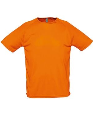 Sol's Sporty Short Sleeve Performance T-Shirt (Neon) - Orange