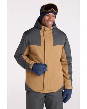 Mountain Warehouse 'Dusk' Ski Jacket Water Resistant Windproof Winter Coat - Blue