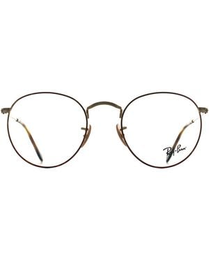 Ray-Ban Round Polished Havana On Rx3447V Metal - Brown