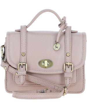 Ashwood Leather Stylish Real Small Satchel Bag - Pink