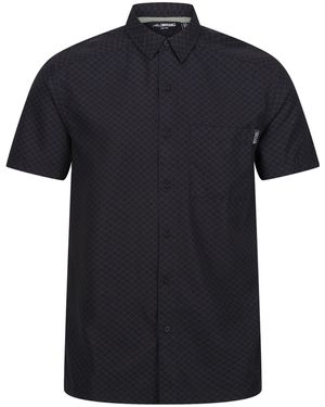 Regatta Mindano Viii Diamond Short-Sleeved Shirt /Ash) - Black