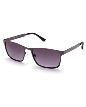 Kenneth Cole Rectangle Metal Sunglasses - Metallic