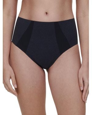 Chantelle Pure Lace High Waist Support Brief - Blue