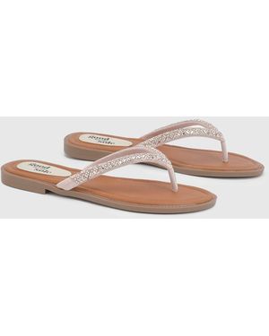 Good for the Sole Diamante Comfort Flip Flops - Multicolour