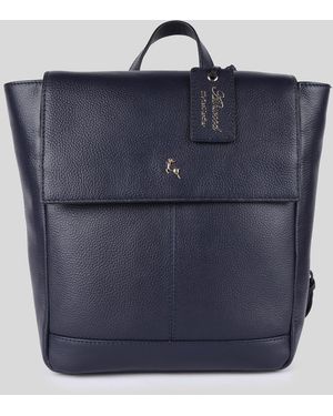 Ashwood Leather 'Lussuria Venezia' Real Flapover Backpack - Blue