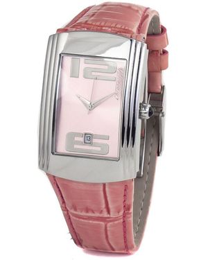 Chronotech Multicolour Leather Watch - Pink