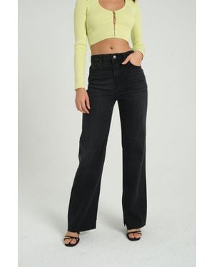 Hiccup High Waist Wide Leg Jeans - Multicolour
