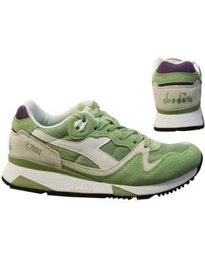Diadora V7000 Nyl Ii Trainers Leather - Green