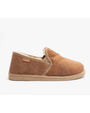 Shepherd Bosse Sheepskin Full Slippers - Brown