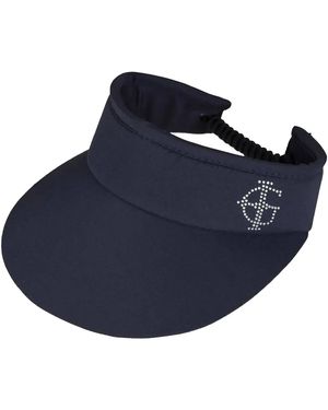 Island Green Ladies Diamante Logo Golf Sun Visor - Blue
