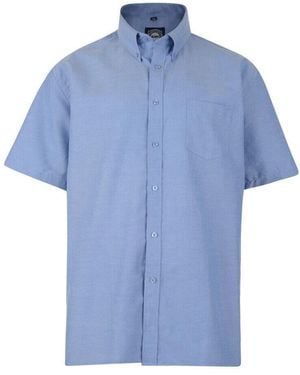 KAM Jeanswear Kam Short Sleeve Shirt Plus Size - Blue