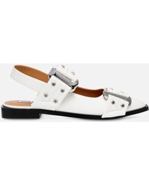 Steve Madden Grand Ave Sandal Flats - White