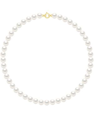 Ateliers Saint Germain Necklace Row Princess Of Real Cultured Freshwater Pearls Round 8-9 Mm - White