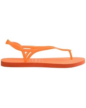 Havaianas Neon Thong Toe Flip Flop Sandals - Orange
