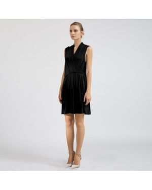 Smart & Joy Drape Cupro Jersey -Jurk - Zwart