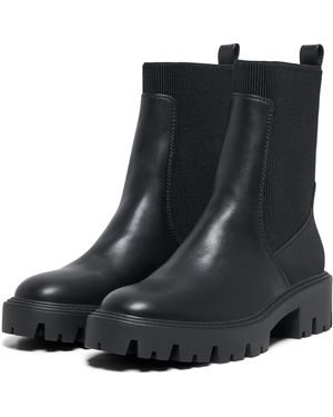 ONLY Betty-7 Blend Heeled Ankle Boots - Black