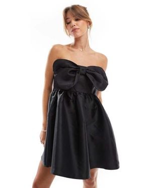 ONLY Bow Bandeau Mini Dress - Black