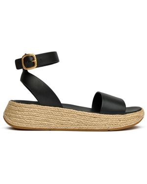 Fitflop Espadrille Flatform Sandalen - Zwart